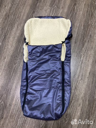 Меховой конверт в коляску овчина