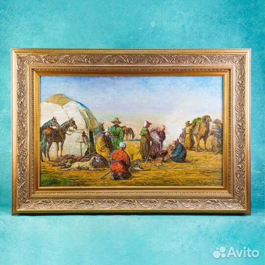 Картина из серии «Быт казахов XIX - нач XX веков