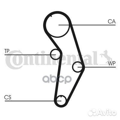 Комплект ремня грм (с помпой) ct908wp1 Continental