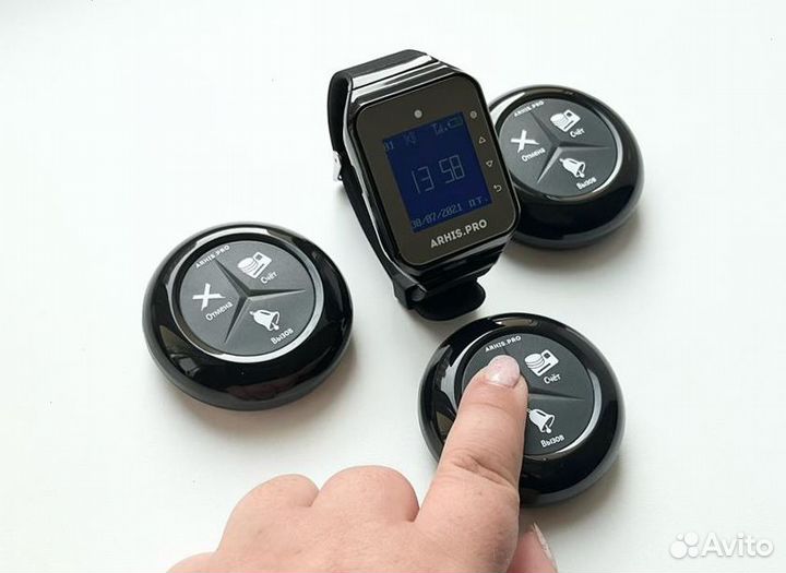 Кнопка вызова кальянщика, официанта, часы пейджер