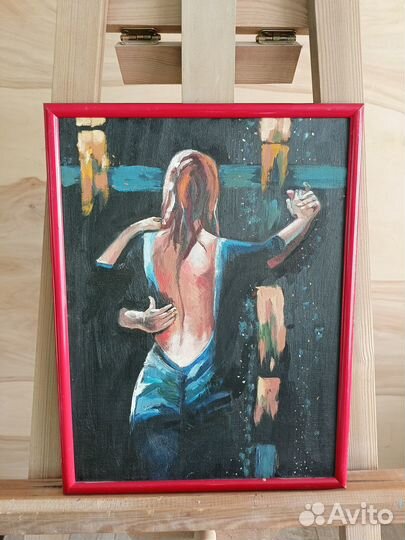 Картина маслом на холсте - Танец в темноте