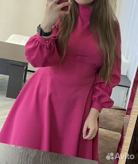 Платье женское розовое
