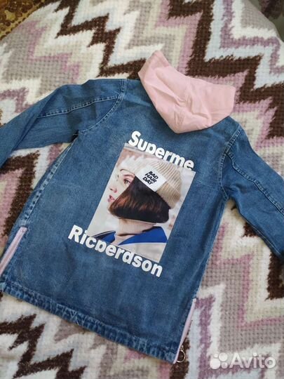 Джинсовка удлиненная для девочки 11-13