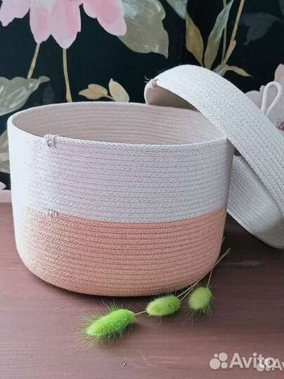 Корзина для хранения плетёная органайзер