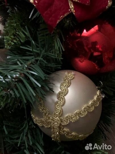 Настенный Новогодний венок 45см Букетик Декор