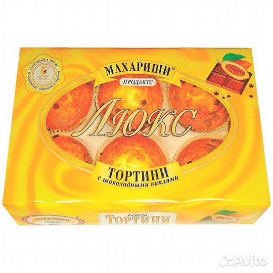 Кексы Махариши Тортини с Шоколадными каплями 200г