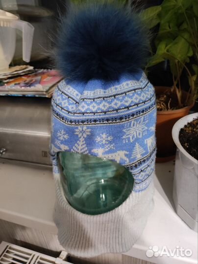 Шапка шлем на мальчика зимний