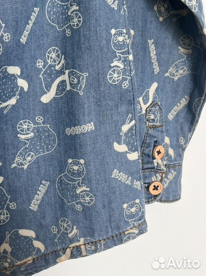 Джинсовая рубашка на мальчика