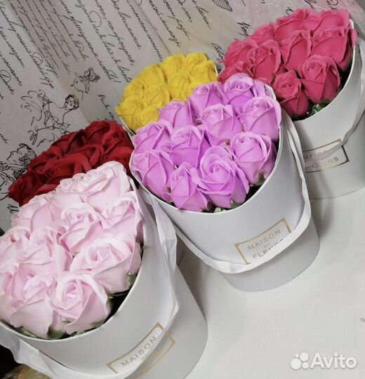 Букет из мыльных роз