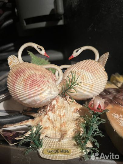 Ракушки лебеди декор