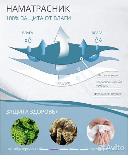 Наматрасник новый