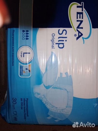 Подгузники для взрослых tena размер L 30 штук