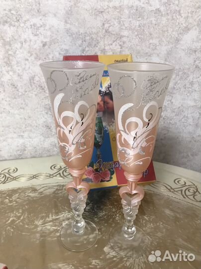 Фужеры бокалы свадебные