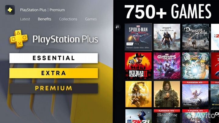 Подписка PS plus Essential, Extra, Premium Турция