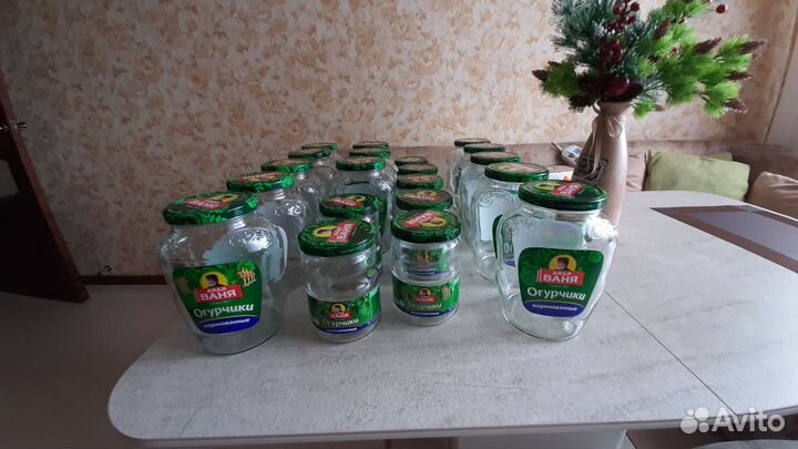 Банки стеклянные 1800 и 950мл -цена за 20шт