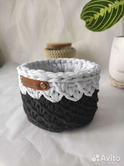 Вязаная органайзер корзина для хранения