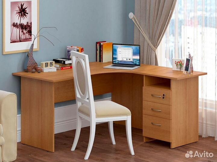 Угловой стол с тумбой Рубин 42 561 для учебы