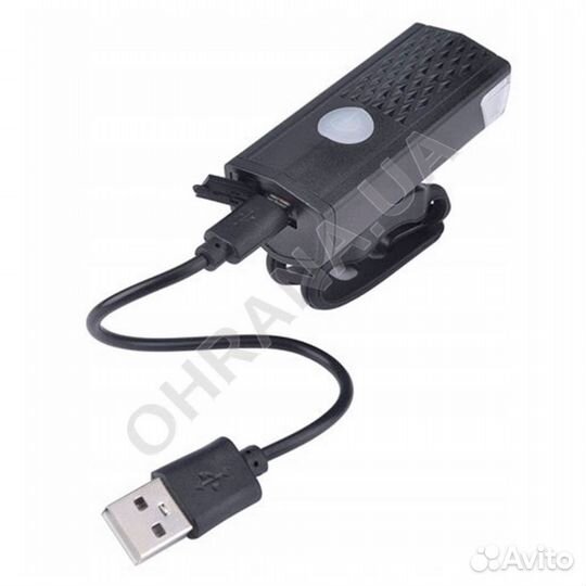 Влагостойкая велосипедная фара с задним стопом