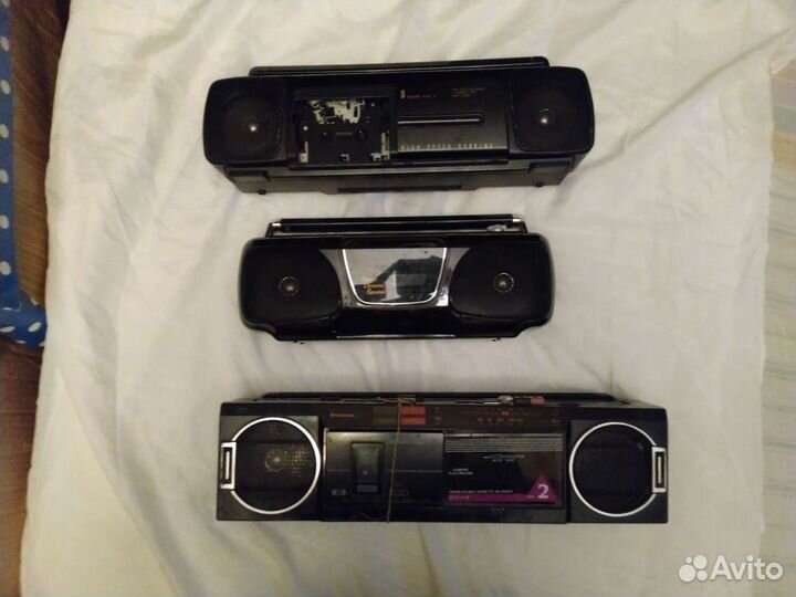 Магнитолы двухкассетные + радио FM