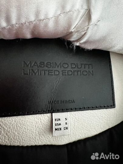 Кожаная куртка-кимоно Massimo Dutti