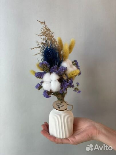 Сухоцветы, необычные букеты