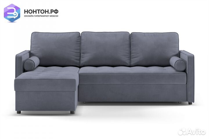 Диван угловой тик-так Модо темно-серый