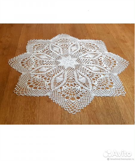 Большая ажурная салфетка Снежинка