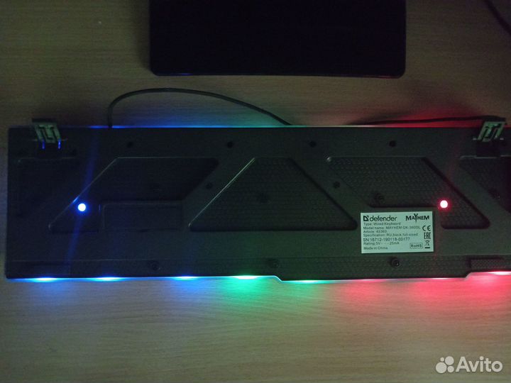 Клавиатура мембранная Defender mayhem GK-360DL