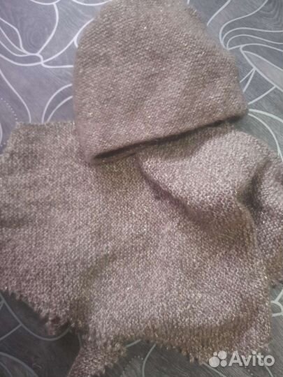 Женский шарф и шапка комплект