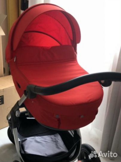 Коляска stokke Xplory V5 (2в1) красная торг