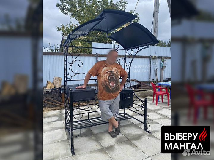 Мангальная с крышей