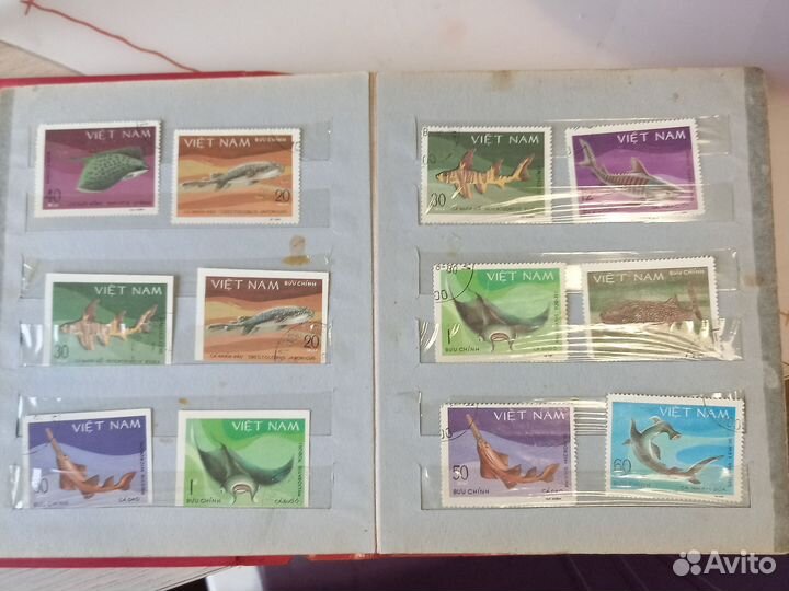 Марки в альбоме