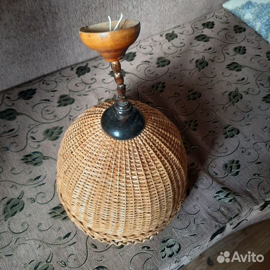 Абажур плетеный из лозы