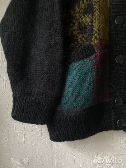 Винтажный кардиган в клетку