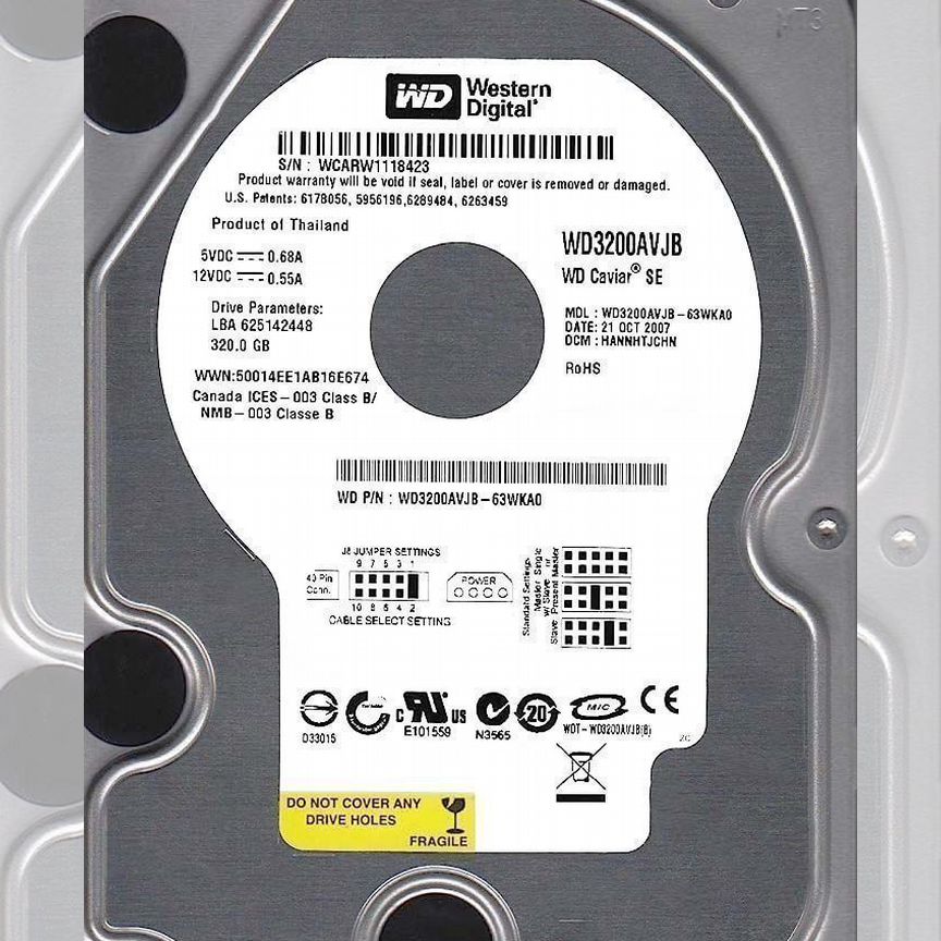 [WD3200AVJB] Жесткий Диск Western Digital 320gb Ide Wd3200avjb