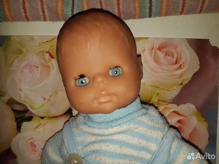 Кукла пупс гдр текстиль-резина