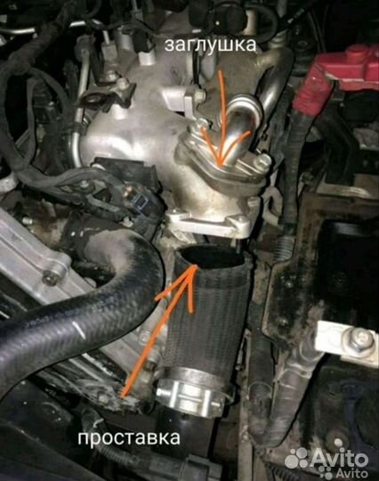 Проставка удаления егр Саньенг, Киа Соренто