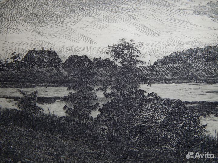 Картина. Озеро. Тупикин Рувим Филиппович. 41 х 31