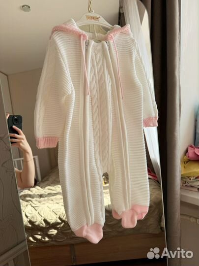 Вязаный костюм детский 80