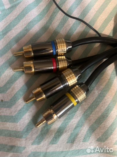 Межблочный кабель 4 rca 5 метров. Kicx