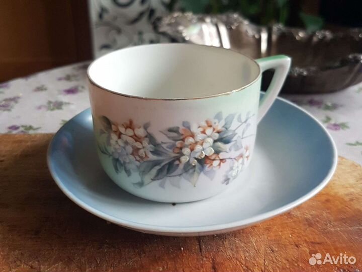 Фарфор.РСФСР.чайная пара.Ранние Советы