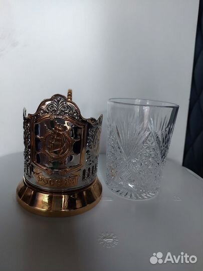 Подстаканник позолота штурвал