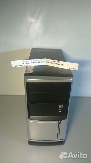 Компьютеры core E7300/4GB/HDD 250/ATX Black/Win XP
