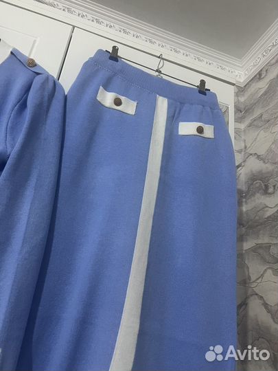 Костюм двойка с юбкой теплый