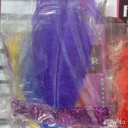 Повязка на голову с пером в стиле Гетсби/перчатки