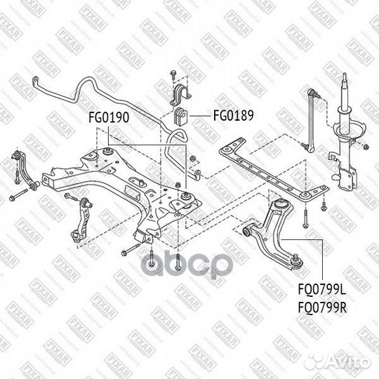 FQ0799R рычаг передней подвески правый Nissan