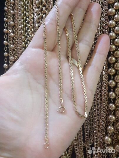 Золотая цепь змейка 585пр