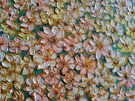 Картина текстурная,цветы