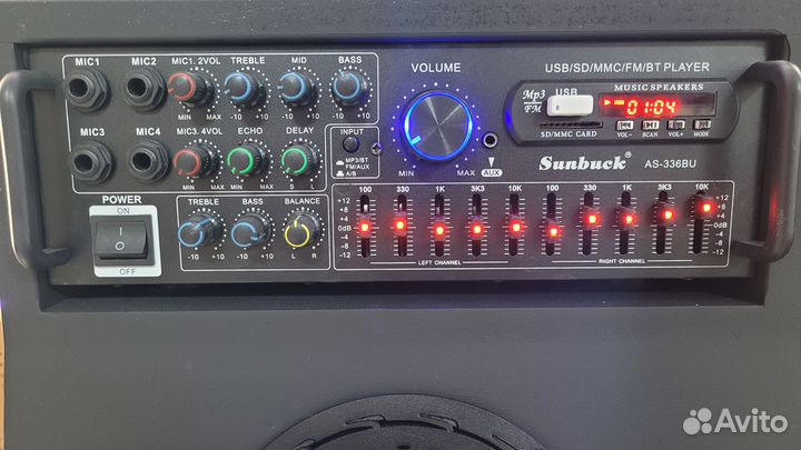 Мощный музыкальный центр с караоке и светомузыкой