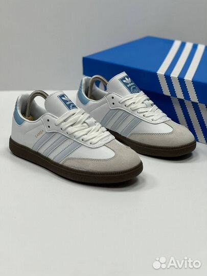 Кеды Adidas Samba White Blue